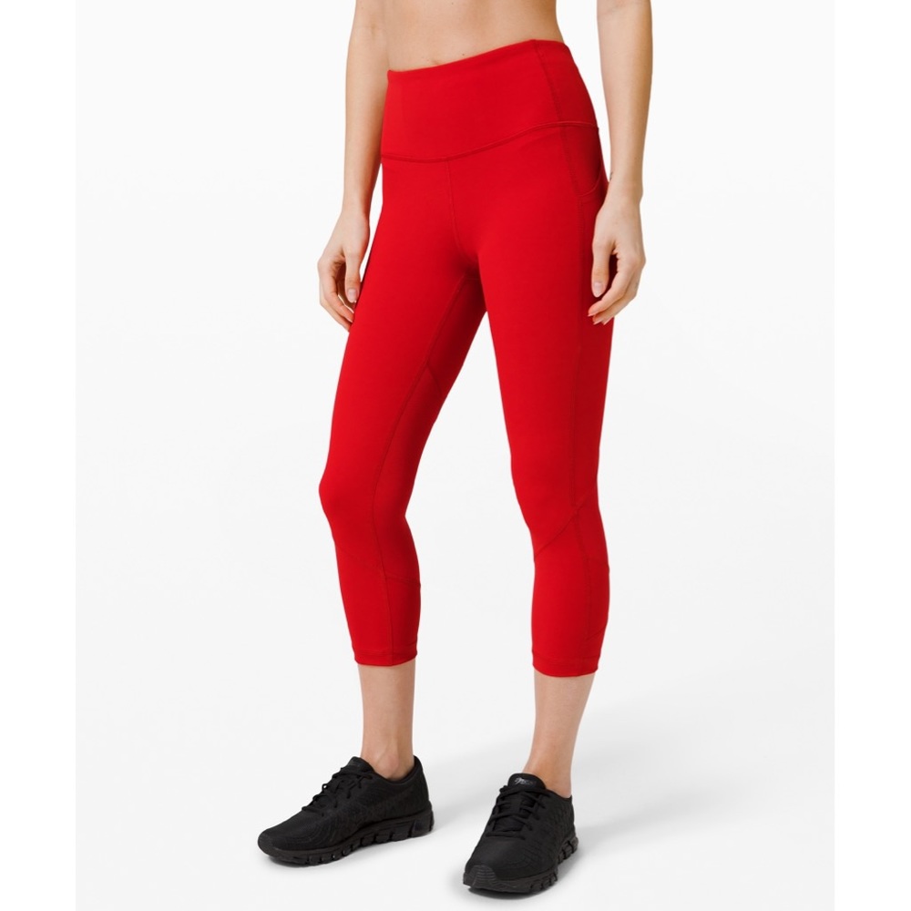 Pace Rival High-Rise Crop 22" Sz 4 Lululemon Red